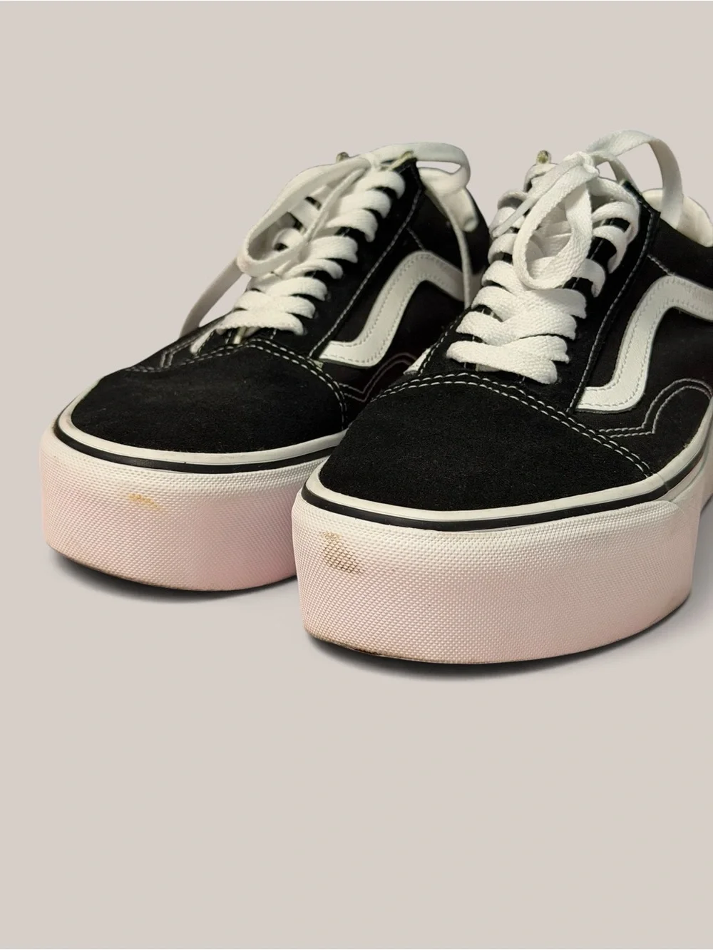 Vans Old Skool platform black & white sneakers